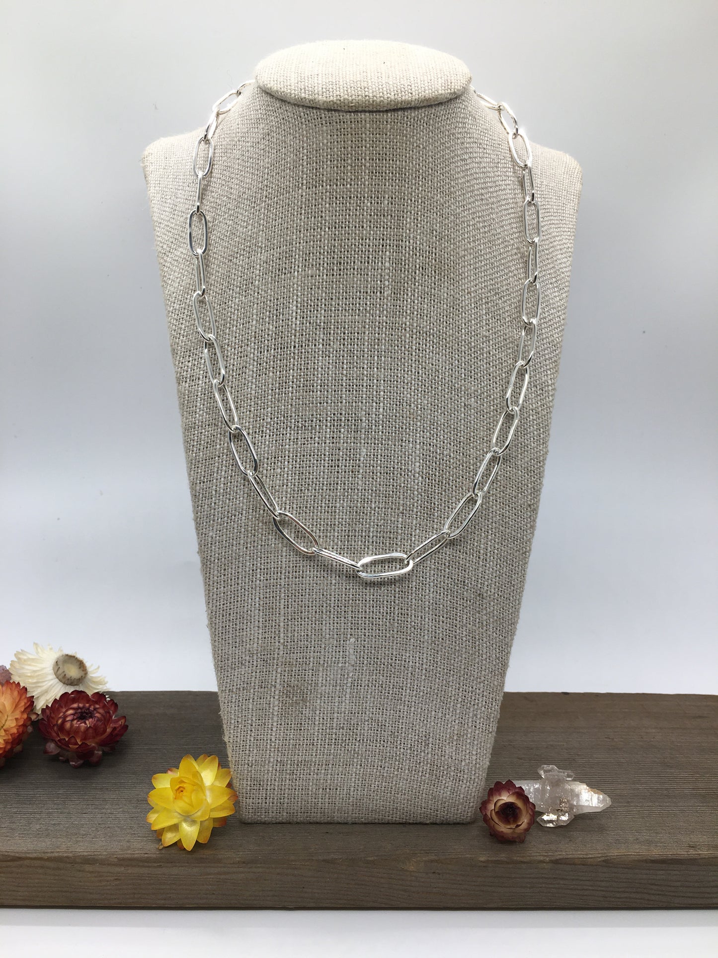 Hand Formed Paper Clip Chain
