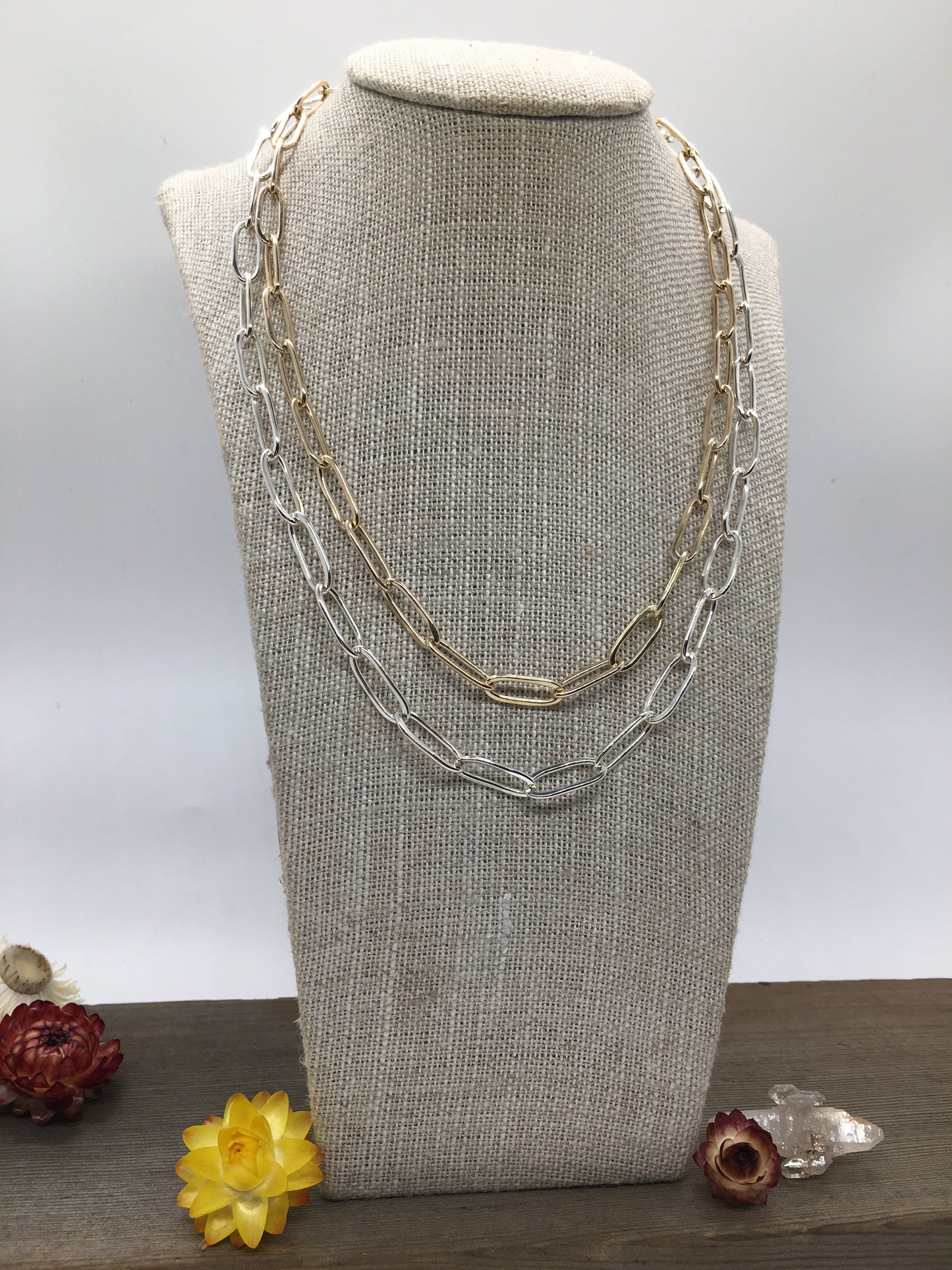 Hand Formed Paper Clip Chain
