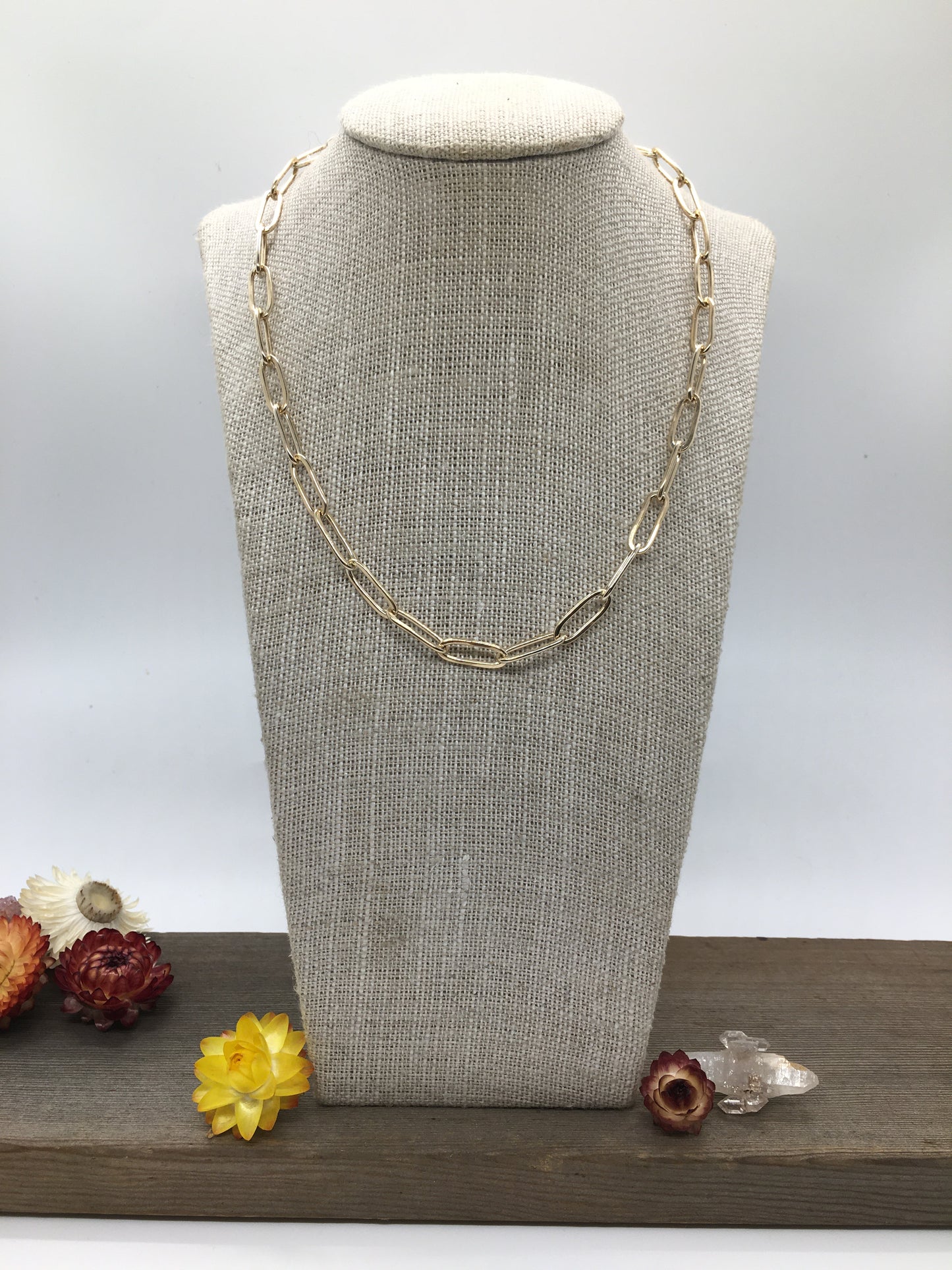 Hand Formed Paper Clip Chain