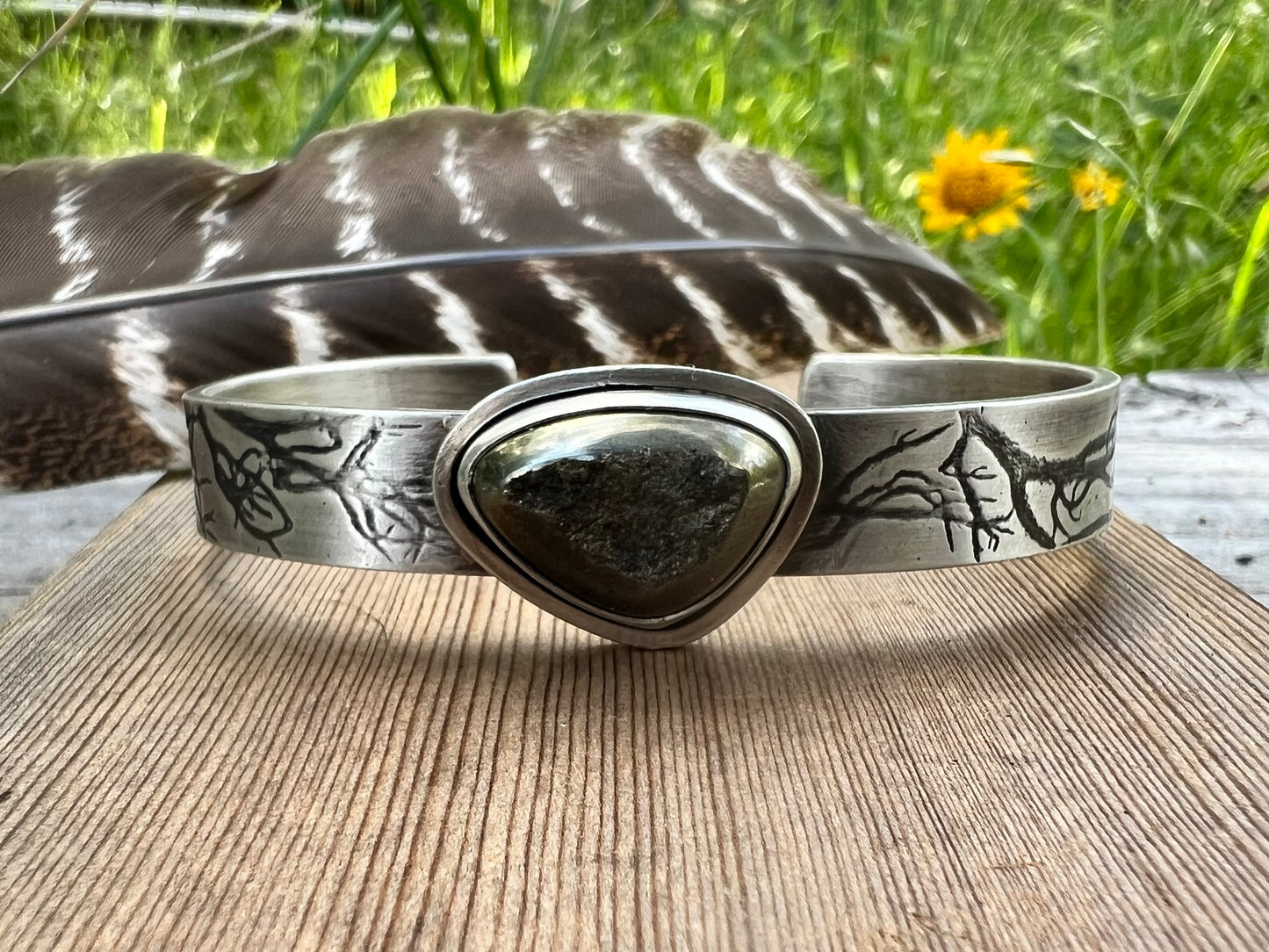 Forest Cuff with Pyrite