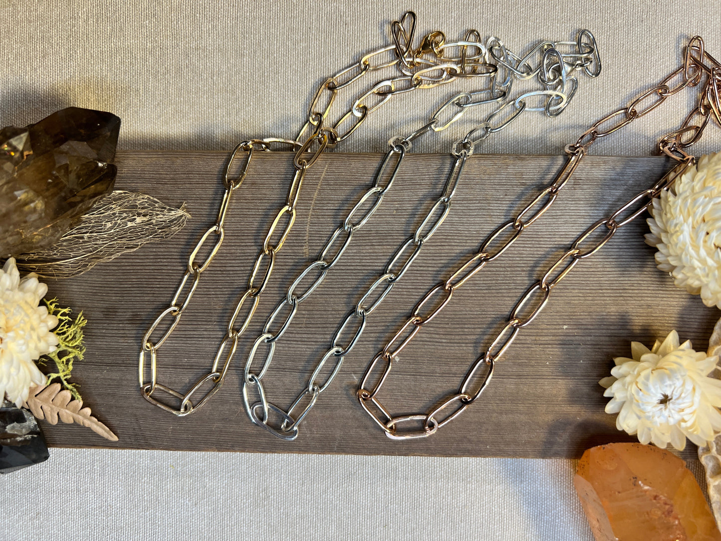 Handmade Paperclip Chain in 14k Gold Fill & Sterling Silver