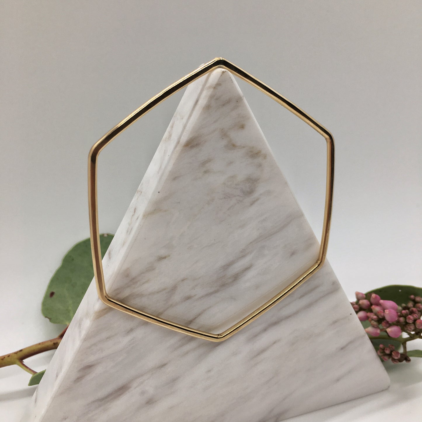 Hive Bangle Bracelet // Hexagon Shaped Bracelet