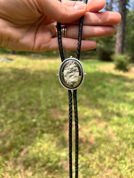 Rough-top Pyrite Bolo Tie