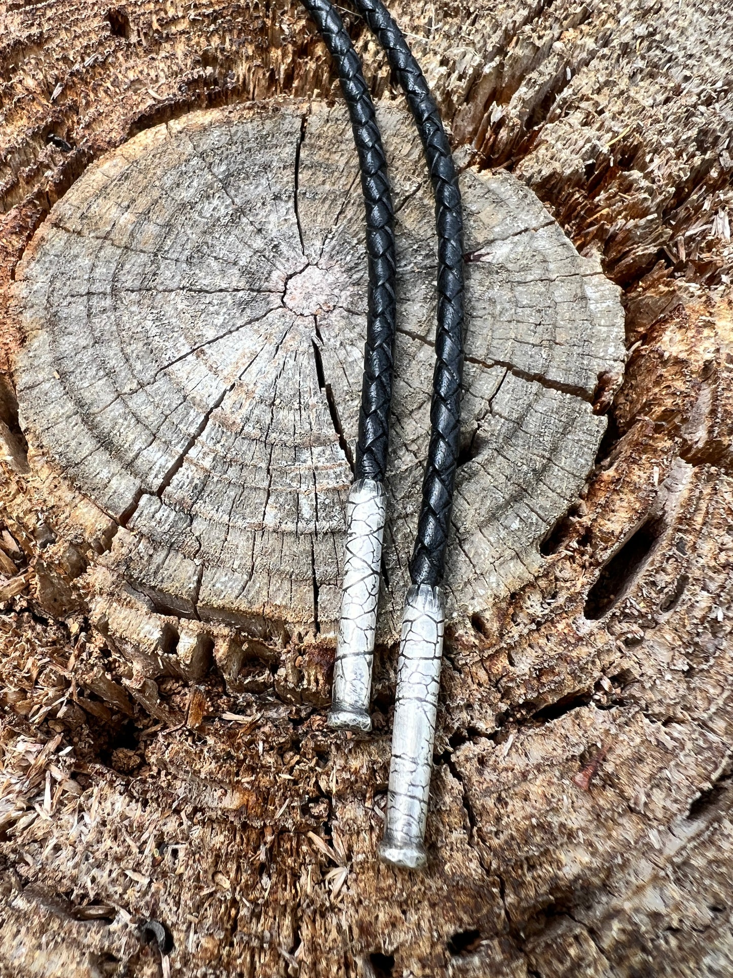 Rough-top Pyrite & Sterling Silver Bolo Tie