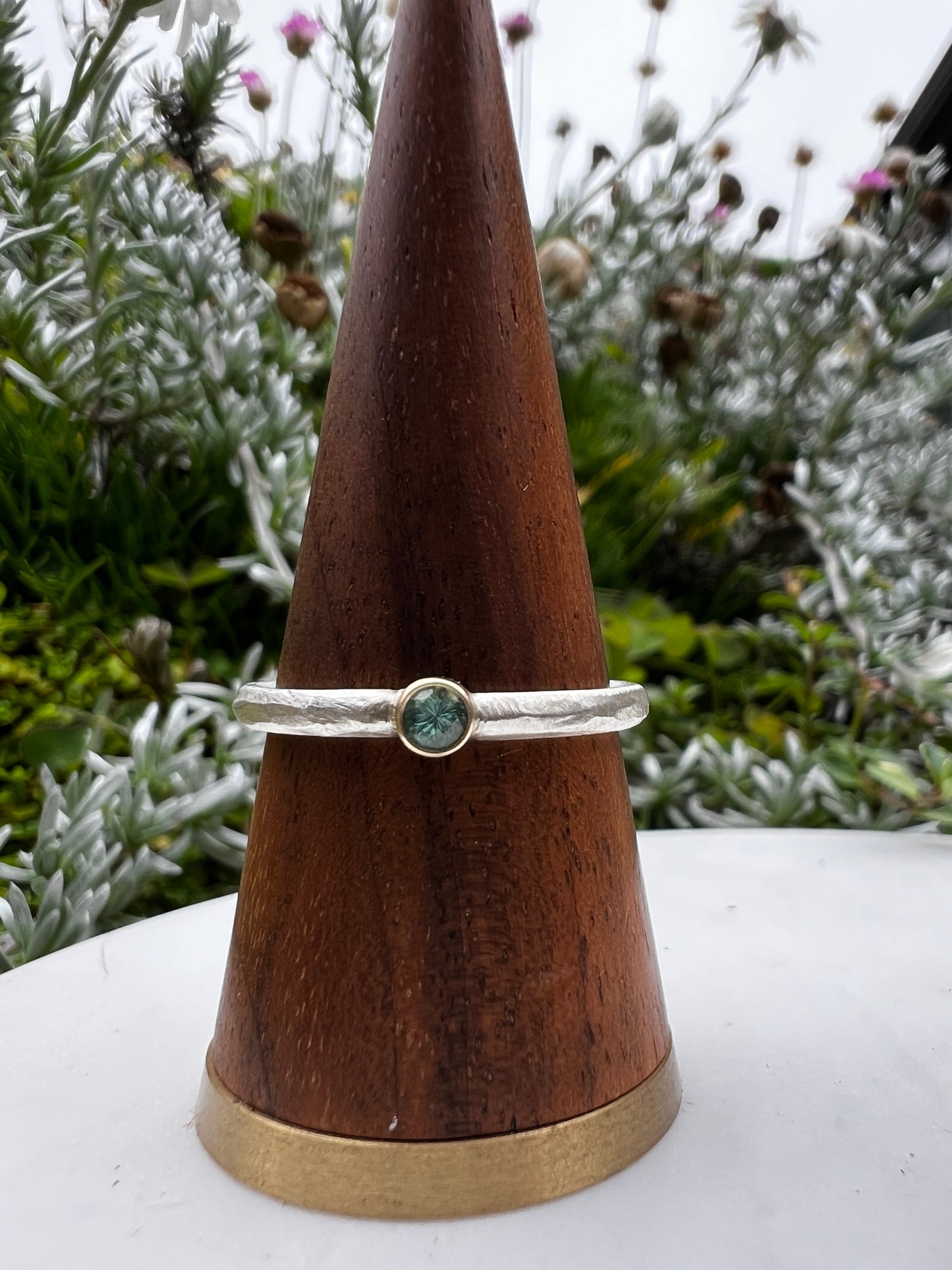 Mixed Metal Gemstone Stacking Rings ~ Sterling Silver & 14k Yellow Gold