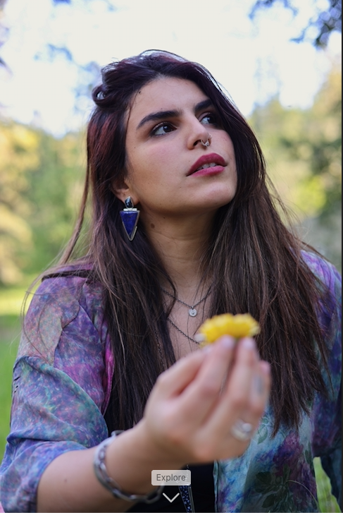Bold Lapis Lazuli & Dendritic Agate Earrings with Hinged Sterling Silver Design