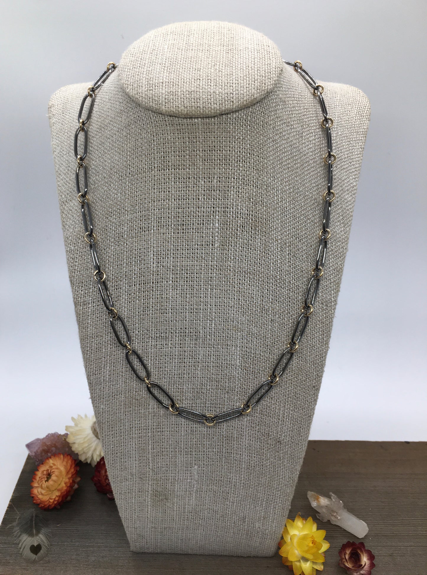 Mixed Metal Hand Formed Chain