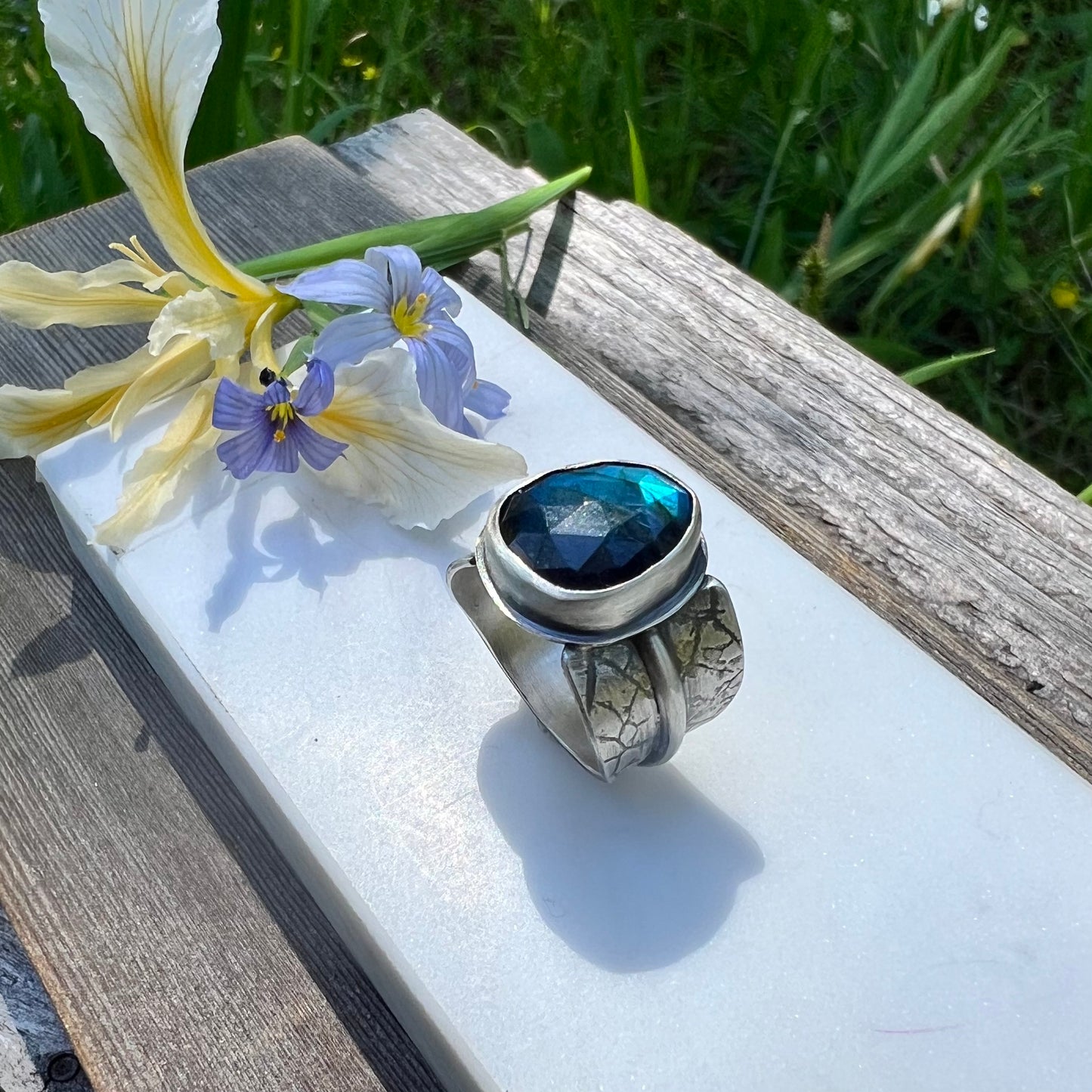 Labradorite Statement Ring