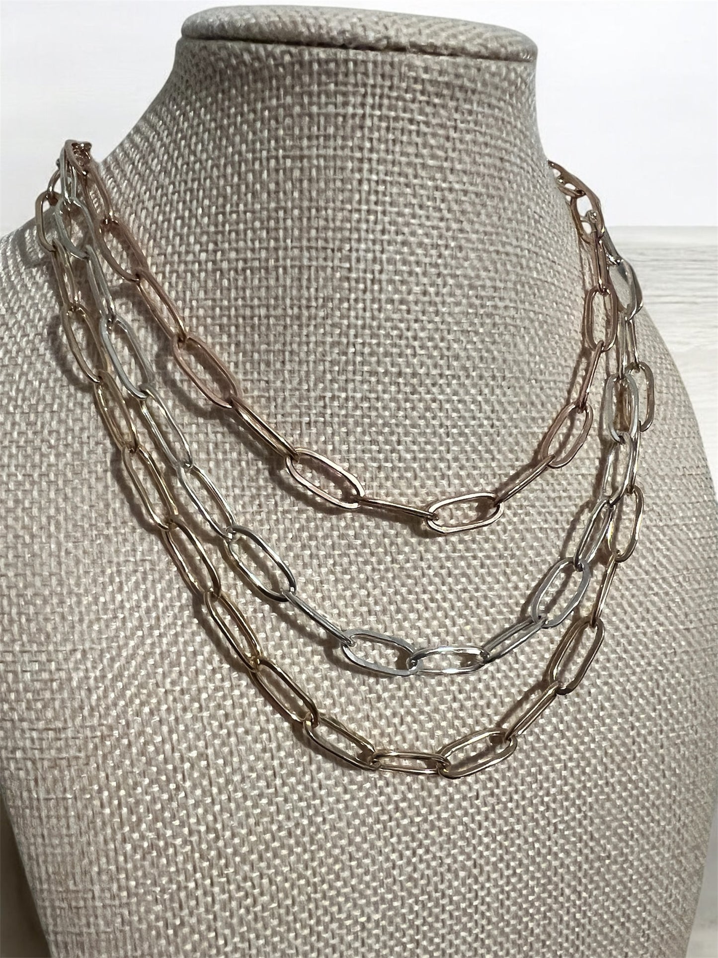 Handmade Paperclip Chain in 14k Gold Fill & Sterling Silver