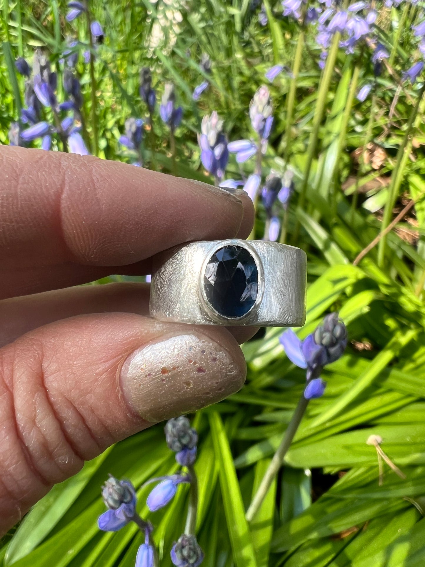 Deep blue Tourmaline Ring