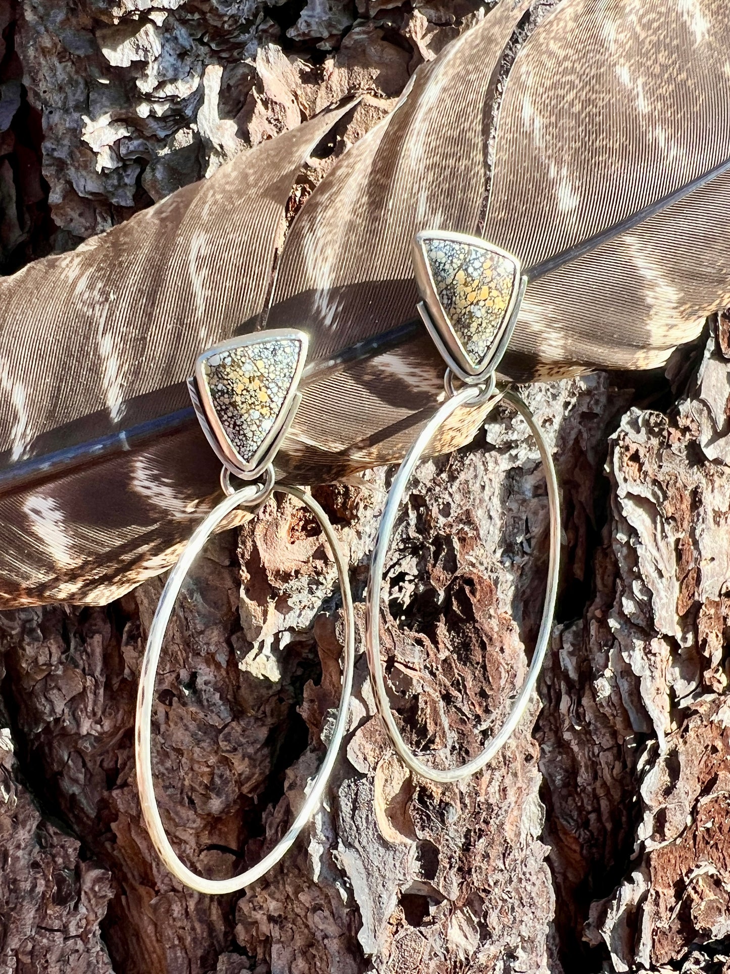 Variscite Hoop Earrings