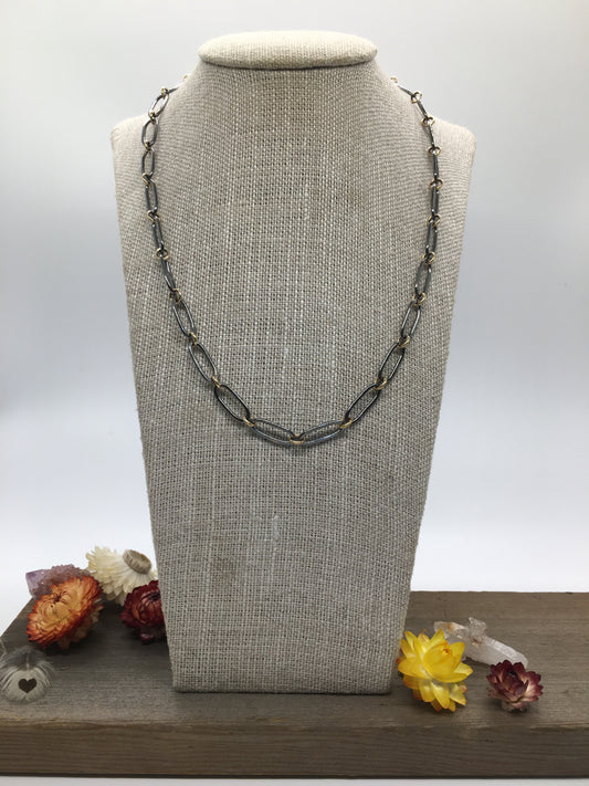 Mixed Metal Hand Formed Chain