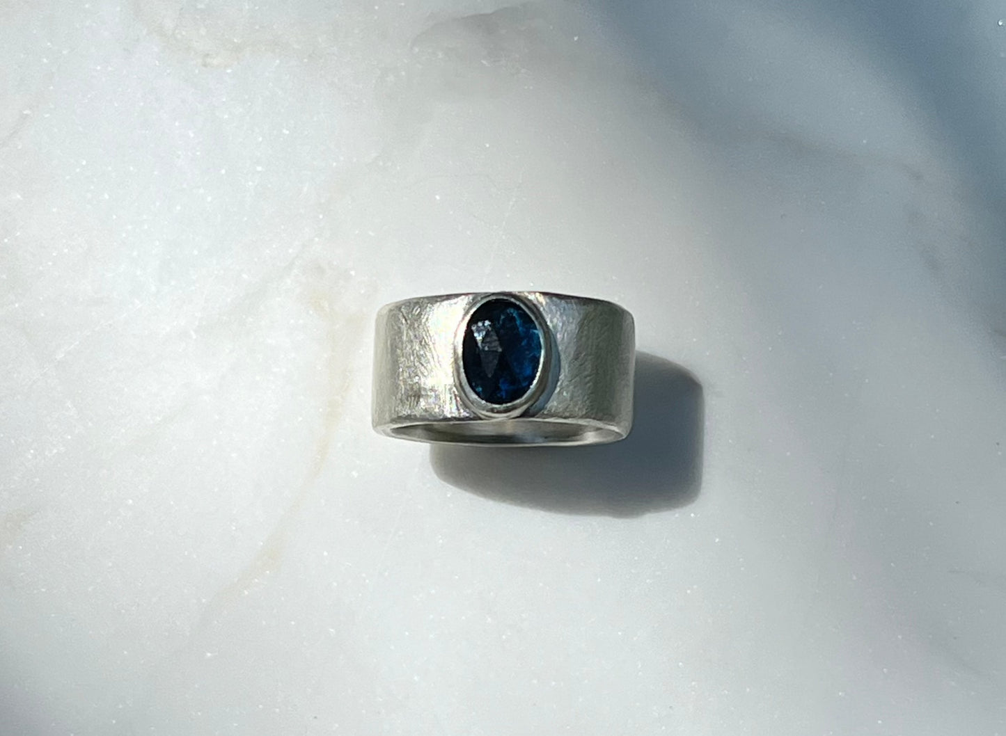 Deep blue Tourmaline Ring