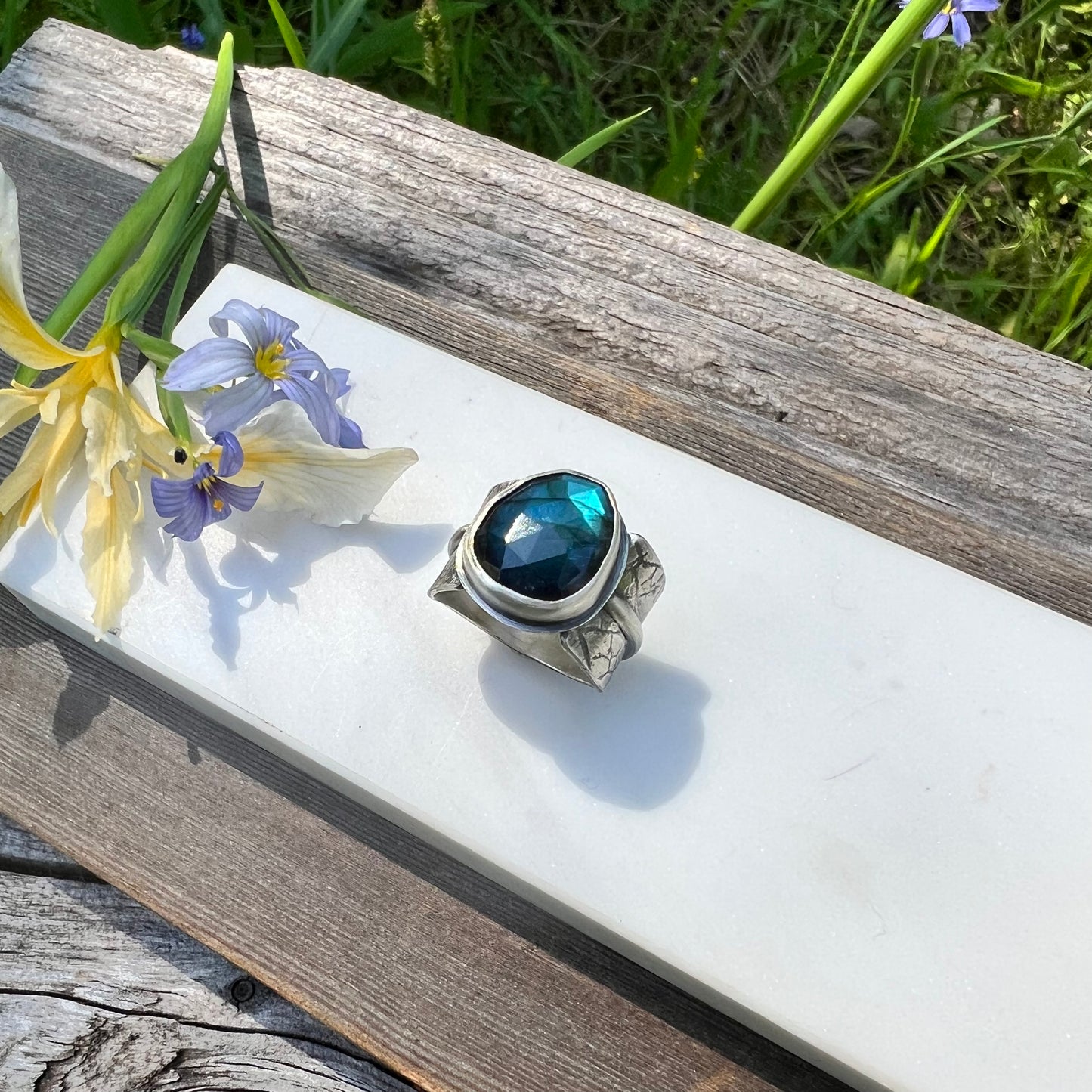 Labradorite Statement Ring