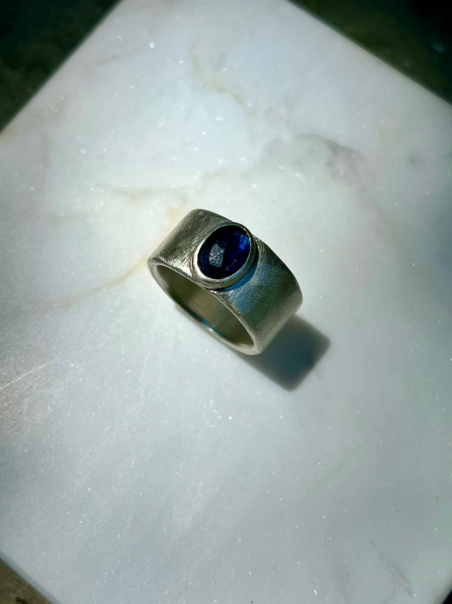 Deep blue Tourmaline Ring