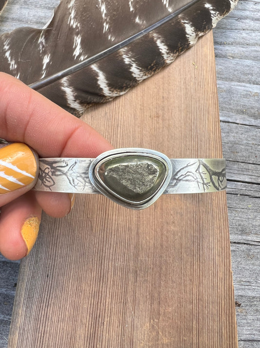 Pyrite Forest Cuff Bracelet