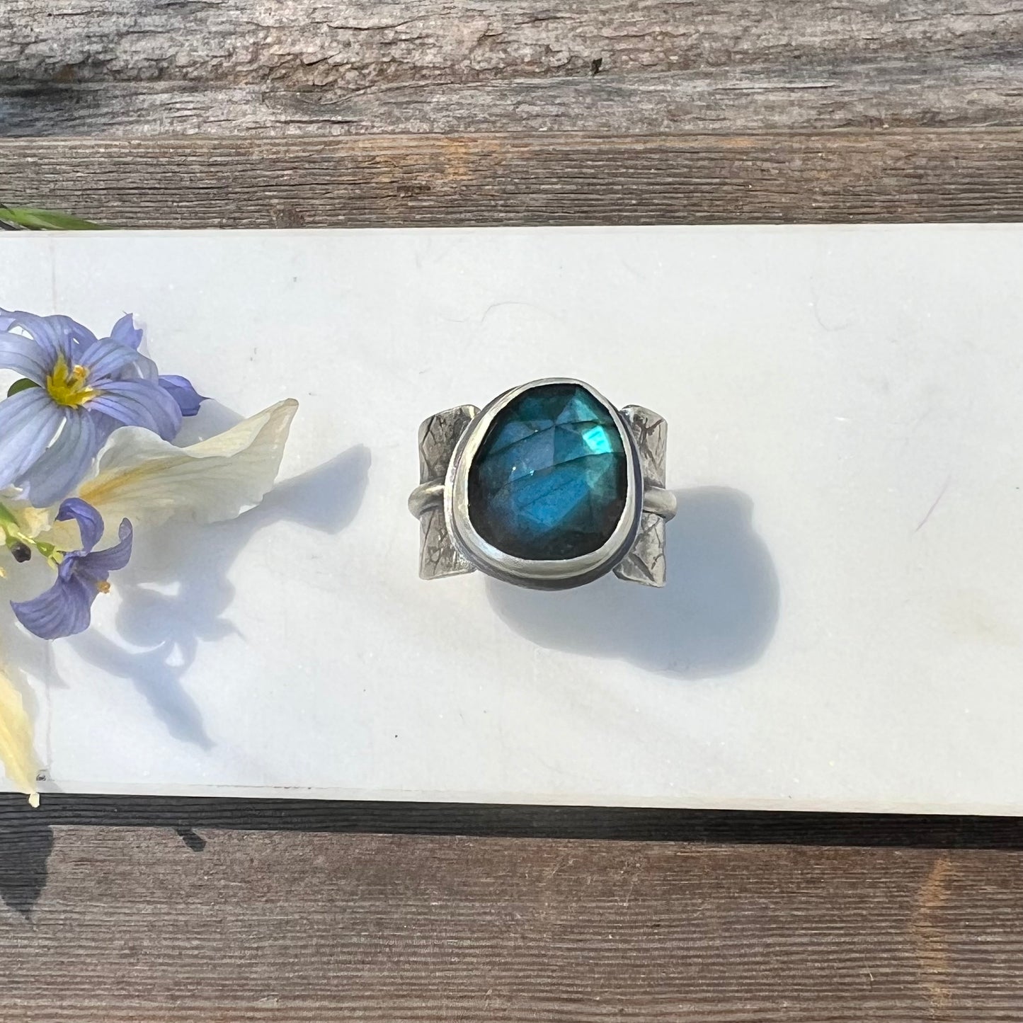 Labradorite Statement Ring