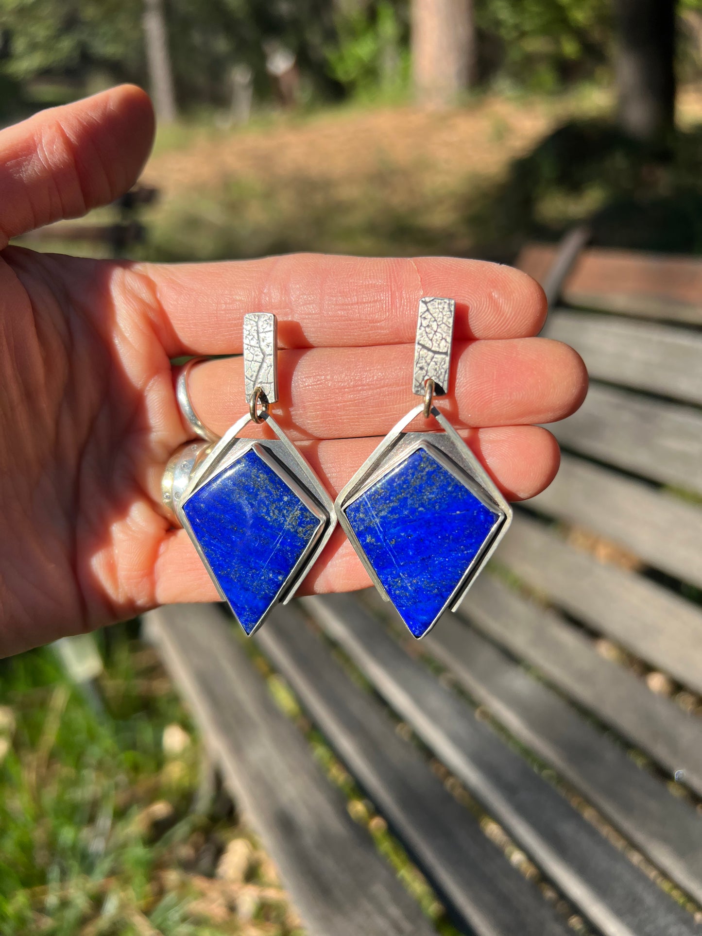 Lapis Lazuli Statement Earrings