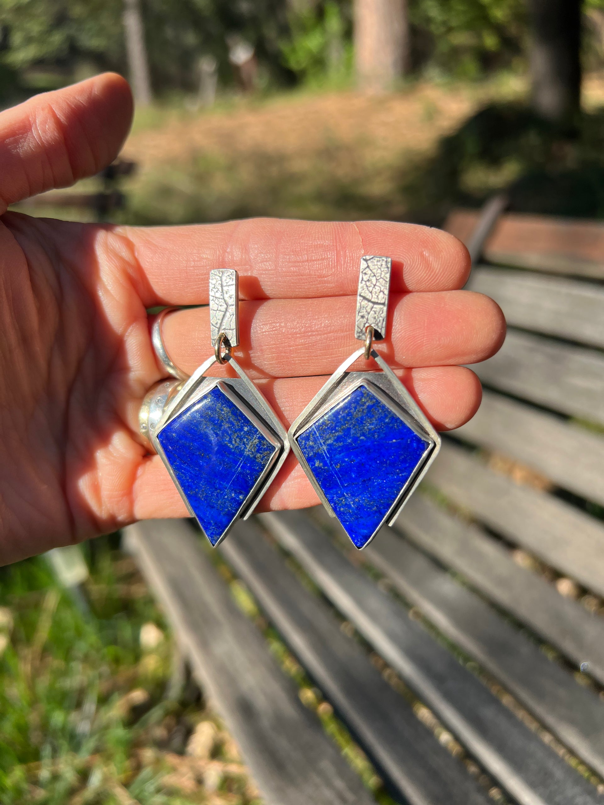 Lapis Lazuli Statement Earrings – Spirit Forward Finery