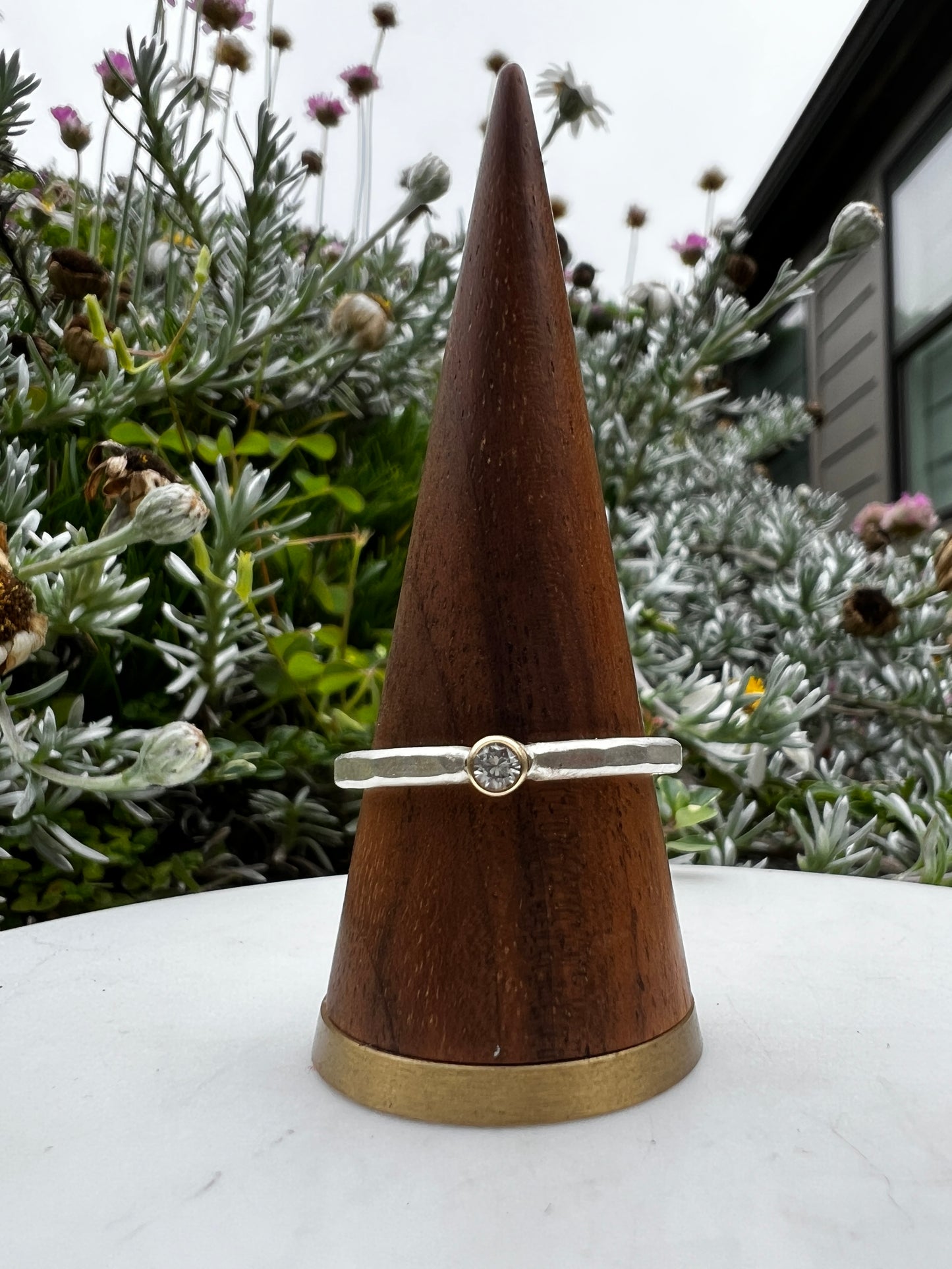 Mixed Metal Gemstone Stacking Rings ~ Sterling Silver & 14k Yellow Gold