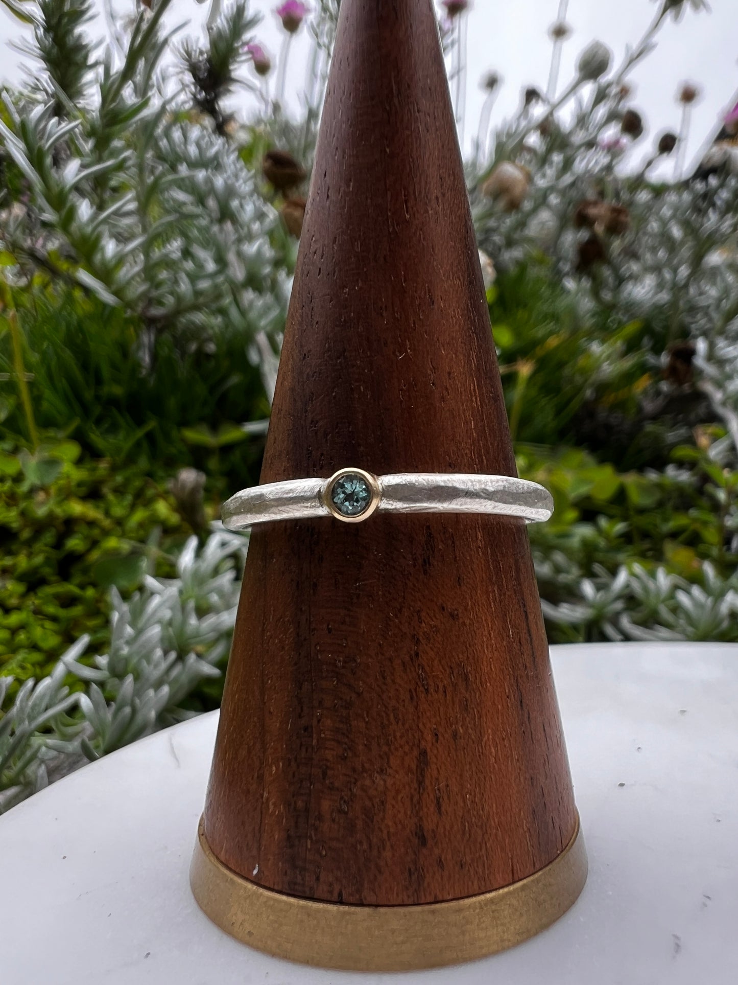 Mixed Metal Gemstone Stacking Rings ~ Sterling Silver & 14k Yellow Gold
