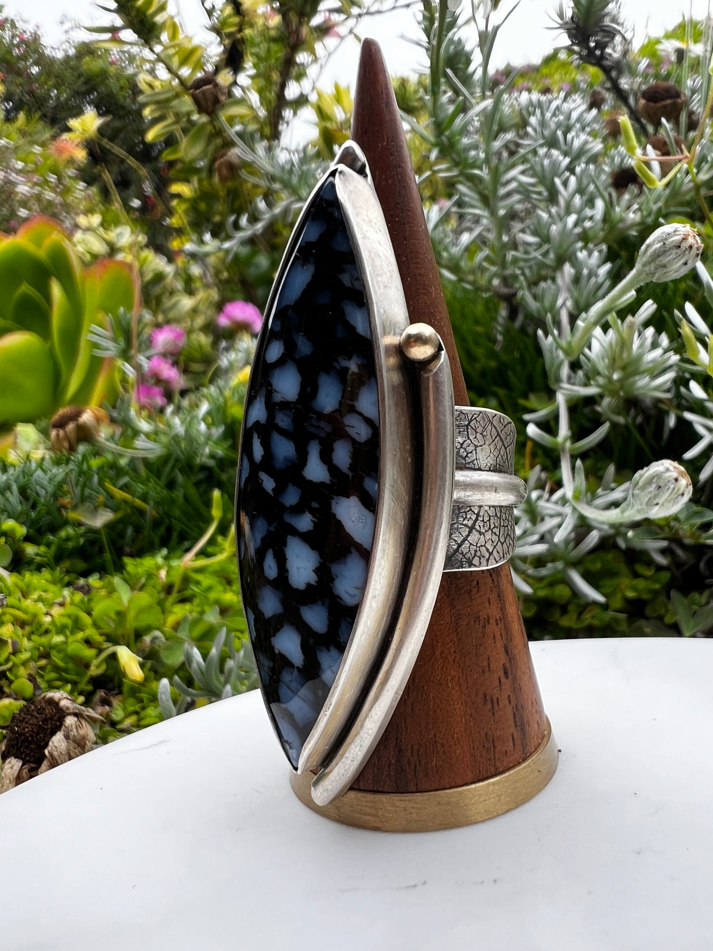 Petrified Palm Statement Ring